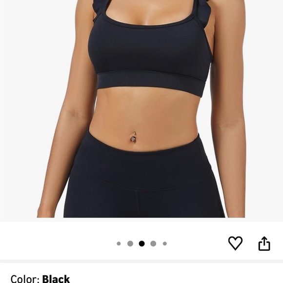 NWT Ruffle Strap Razorback Sports bra. Lite padding.  M - Picture 6 of 10